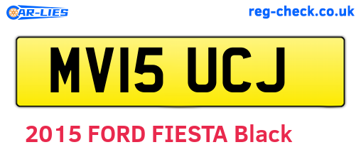 MV15UCJ are the vehicle registration plates.