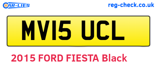 MV15UCL are the vehicle registration plates.