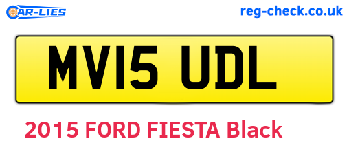 MV15UDL are the vehicle registration plates.