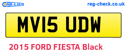 MV15UDW are the vehicle registration plates.