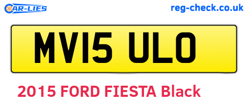 MV15ULO are the vehicle registration plates.