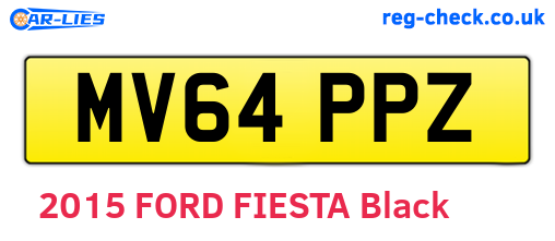 MV64PPZ are the vehicle registration plates.