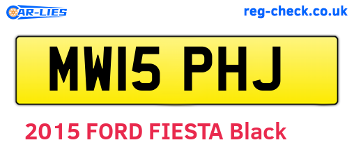MW15PHJ are the vehicle registration plates.