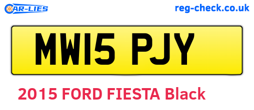 MW15PJY are the vehicle registration plates.