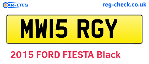 MW15RGY are the vehicle registration plates.