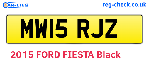 MW15RJZ are the vehicle registration plates.