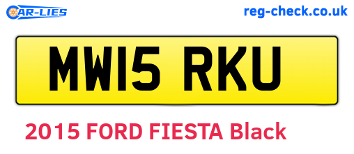 MW15RKU are the vehicle registration plates.