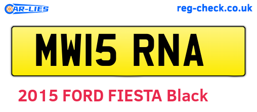 MW15RNA are the vehicle registration plates.