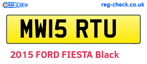 MW15RTU are the vehicle registration plates.