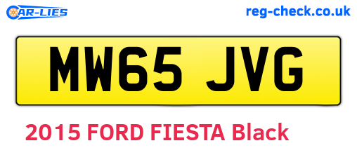 MW65JVG are the vehicle registration plates.
