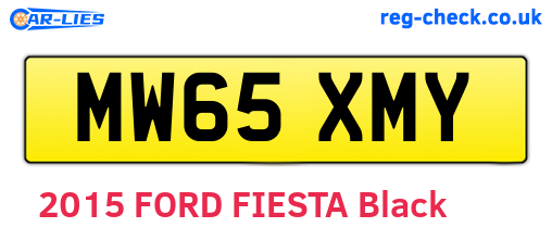 MW65XMY are the vehicle registration plates.