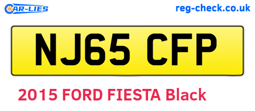 NJ65CFP are the vehicle registration plates.