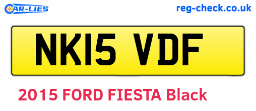 NK15VDF are the vehicle registration plates.
