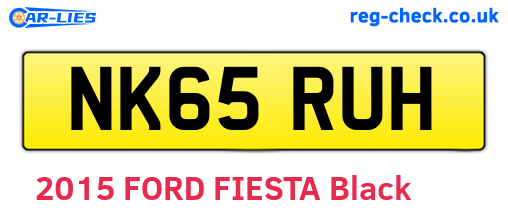 NK65RUH are the vehicle registration plates.