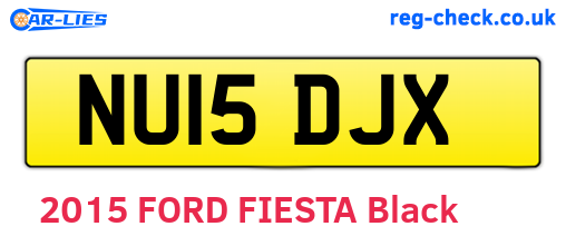 NU15DJX are the vehicle registration plates.