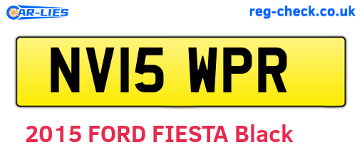 NV15WPR are the vehicle registration plates.