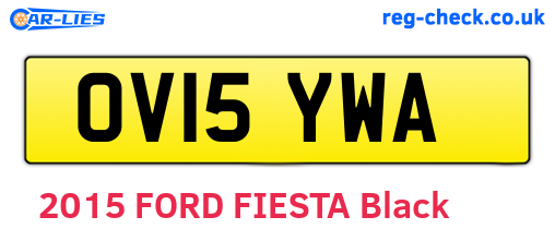 OV15YWA are the vehicle registration plates.