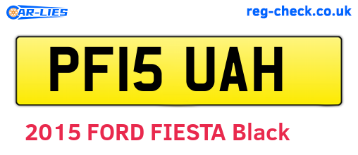 PF15UAH are the vehicle registration plates.
