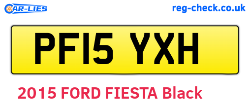 PF15YXH are the vehicle registration plates.