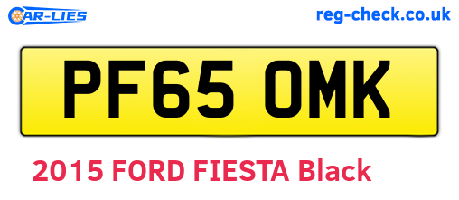 PF65OMK are the vehicle registration plates.