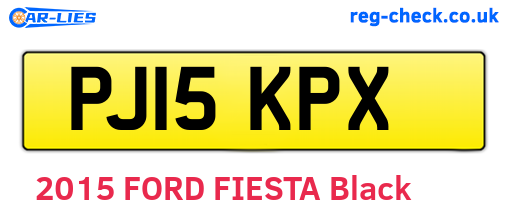 PJ15KPX are the vehicle registration plates.