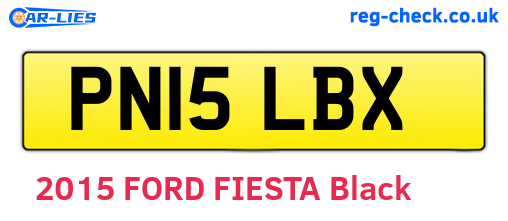 PN15LBX are the vehicle registration plates.