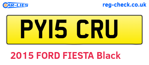 PY15CRU are the vehicle registration plates.