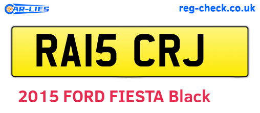 RA15CRJ are the vehicle registration plates.