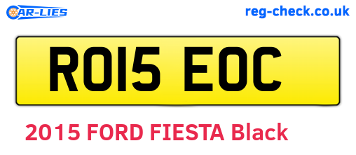 RO15EOC are the vehicle registration plates.