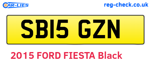 SB15GZN are the vehicle registration plates.