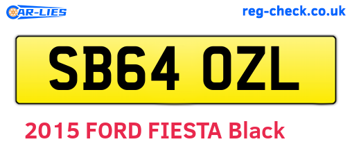 SB64OZL are the vehicle registration plates.