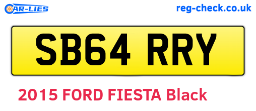 SB64RRY are the vehicle registration plates.