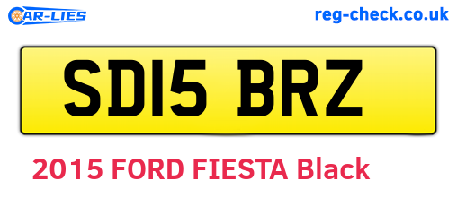 SD15BRZ are the vehicle registration plates.