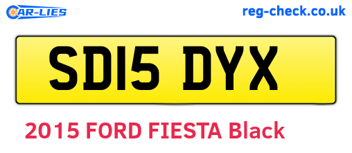 SD15DYX are the vehicle registration plates.