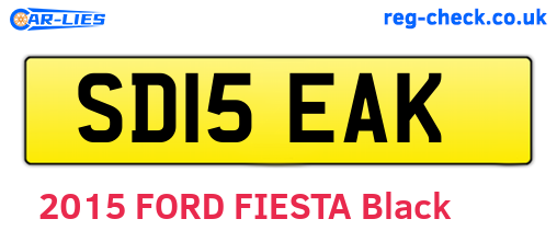 SD15EAK are the vehicle registration plates.