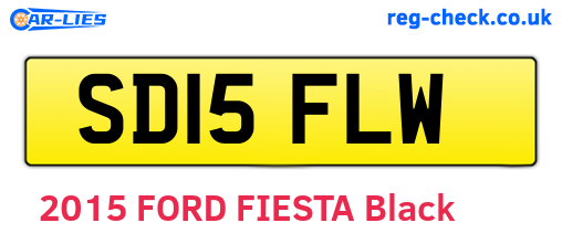 SD15FLW are the vehicle registration plates.
