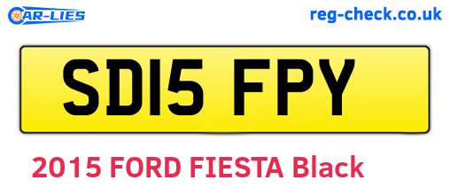 SD15FPY are the vehicle registration plates.