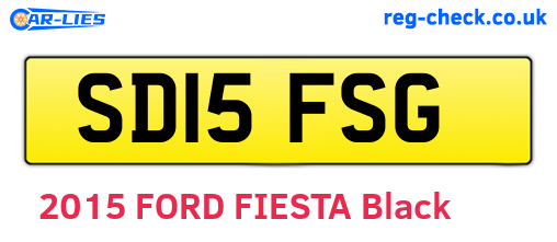 SD15FSG are the vehicle registration plates.