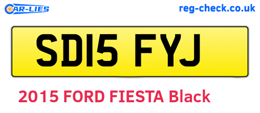 SD15FYJ are the vehicle registration plates.