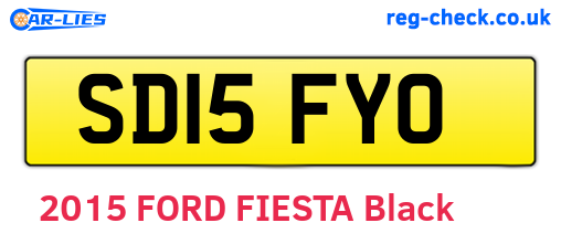 SD15FYO are the vehicle registration plates.