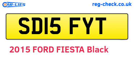 SD15FYT are the vehicle registration plates.