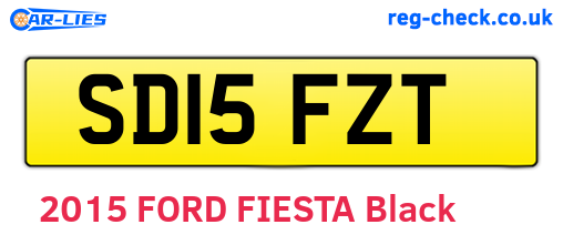 SD15FZT are the vehicle registration plates.