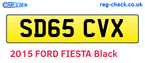 SD65CVX are the vehicle registration plates.