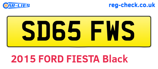 SD65FWS are the vehicle registration plates.