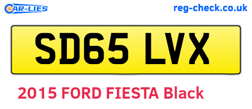 SD65LVX are the vehicle registration plates.
