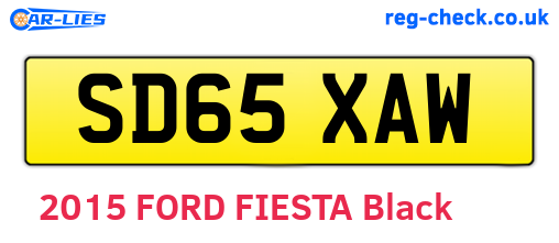 SD65XAW are the vehicle registration plates.
