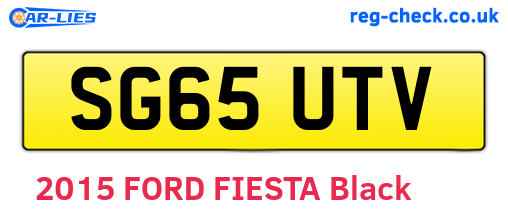 SG65UTV are the vehicle registration plates.