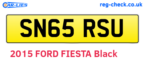 SN65RSU are the vehicle registration plates.