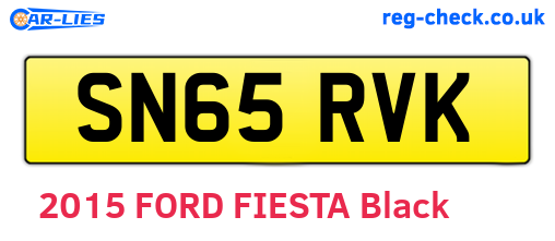 SN65RVK are the vehicle registration plates.
