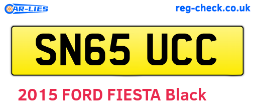 SN65UCC are the vehicle registration plates.